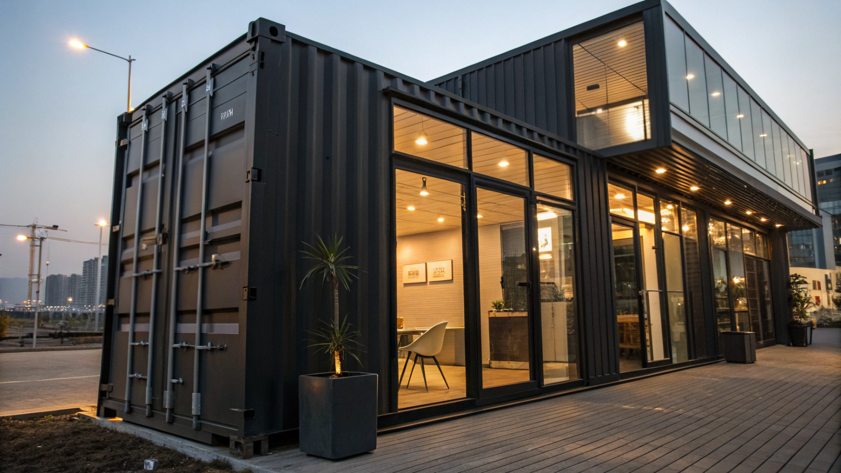 Sleek black container conversion